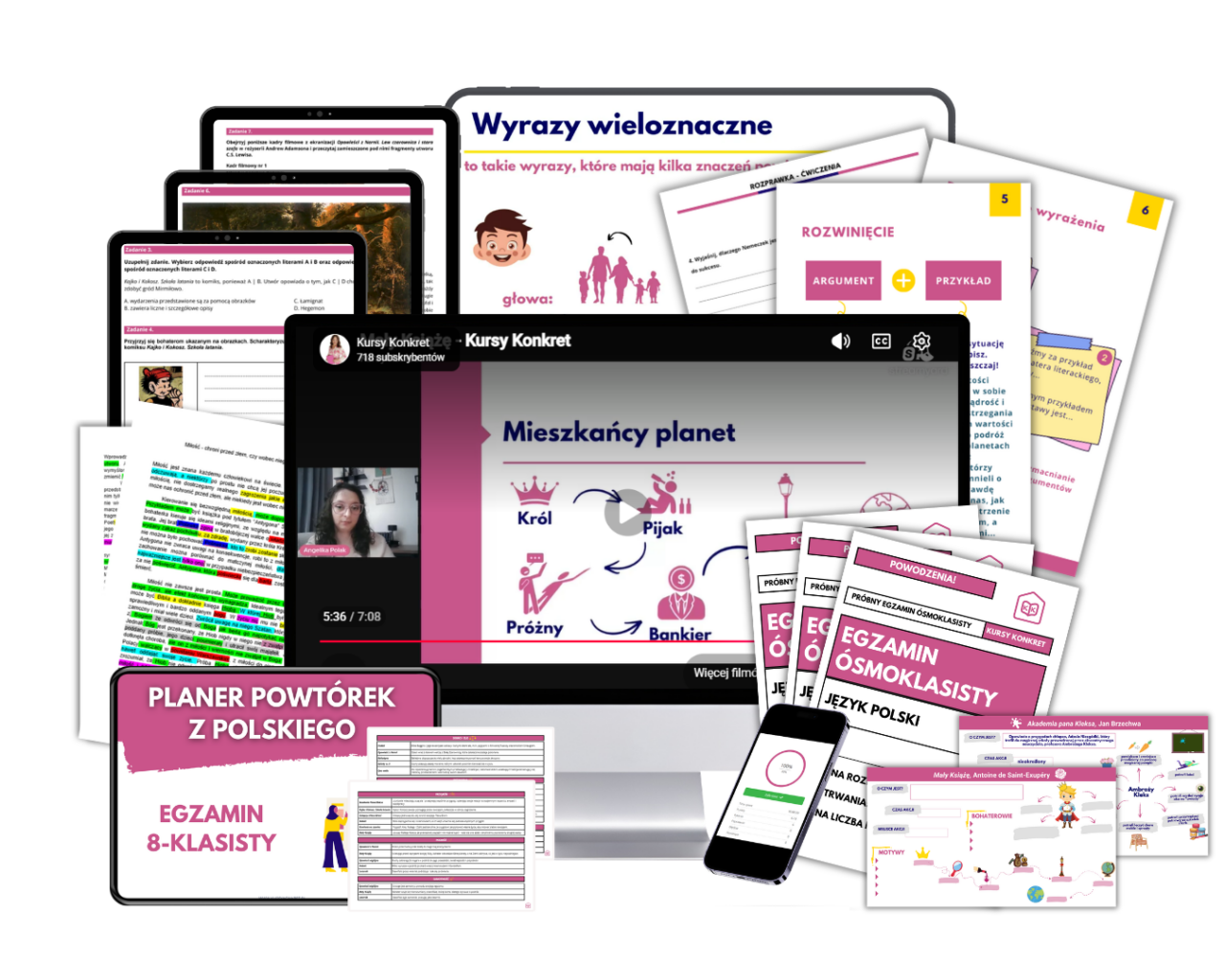 egzamin ósmoklasisty polski kurs korepetycje kurs wideo do pracy samodzielnej videokurs najlepszy kursy konkret e8 2027